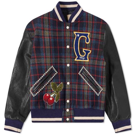 fake gucci varsity jacket|men's Gucci style jacket.